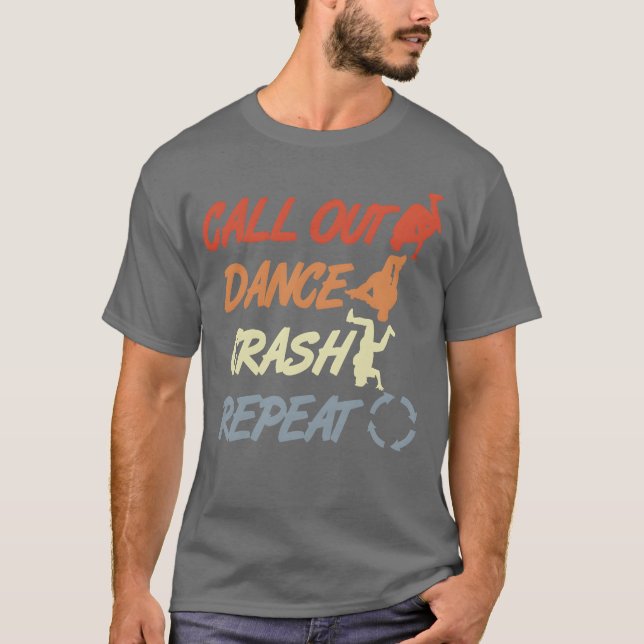T-shirt Citation de breakdancing vintage (Devant)