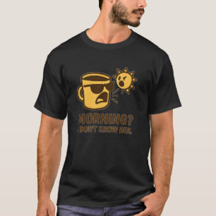 T-shirt Citation de café drôle avec un soleil en colère
