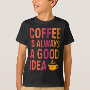 T-shirt Citation De Café - Humeur Du Matin Addicée À La Ca