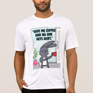 T-shirt citation de café lapin