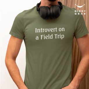 T-shirt Citation de caractères amusante Introvertir sur un