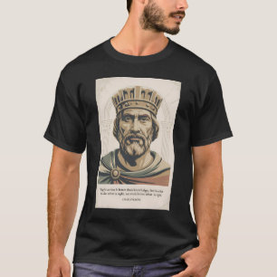 T-shirt Citation de Charlemagne Francs Illustration Vintag