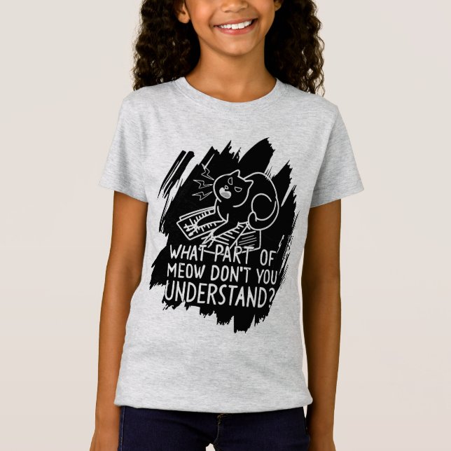 T-Shirt Citation de chat amusante Black Splash (Devant)