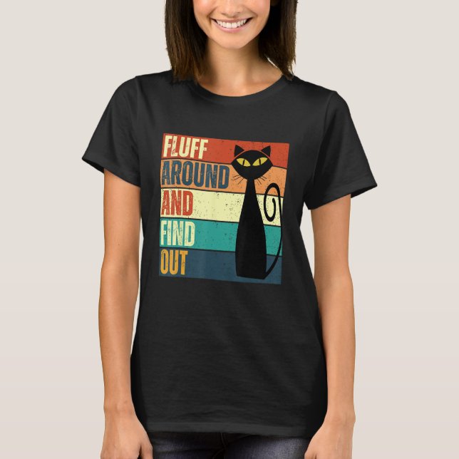 T-shirt Citation de chat moderne du milieu du siècle et de (Devant)