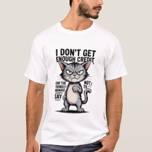 T-shirt Citation de chat sarcastique drôle Attitude Humour