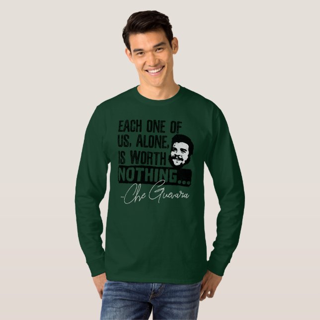 T-shirt Citation De Che Guevara - Chacune Ne Vaut Rien (Devant entier)