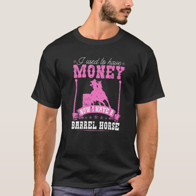 T-shirt Citation de cheval de course de tonneau Rodeo Cowg (Devant)