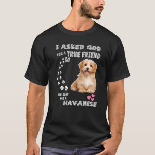 T-shirt Citation de chien Havanais papa papa Print, mignon