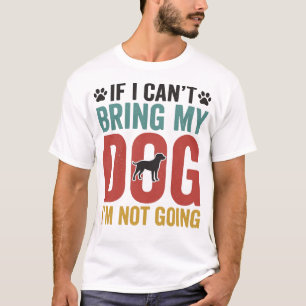 T-shirt Citation de chien vecteur vintage Si je ne peux pa