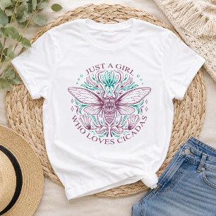 T-shirt Citation de cigale Juste une fille qui aime les ci