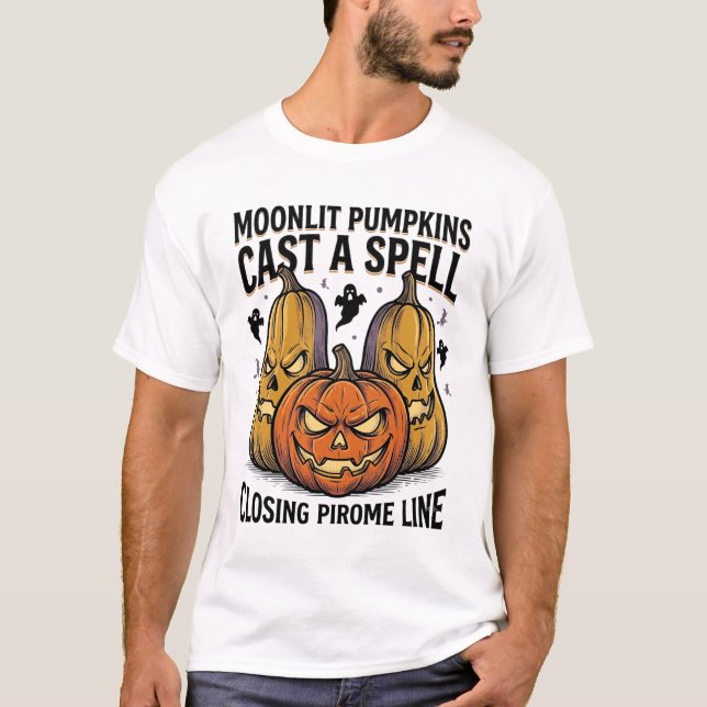 T-shirt Citation de citrouille d'Halloween Jack O Lantern  (Devant)