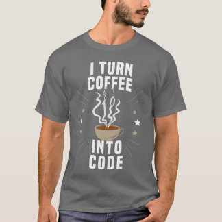 T-shirt Citation de code pour un café de programmeur vinta