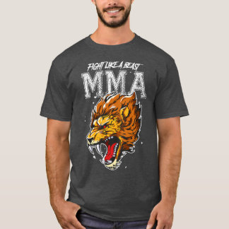 T-shirt Citation de combat de MmaBeast de Lion Martial Art