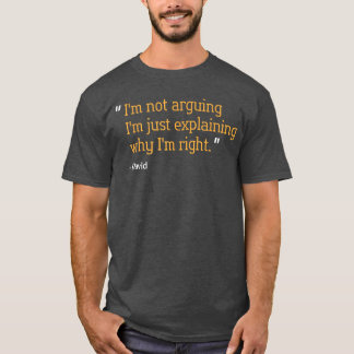T-shirt Citation de David Cadeau Anniversaire Drôle Nom Pe