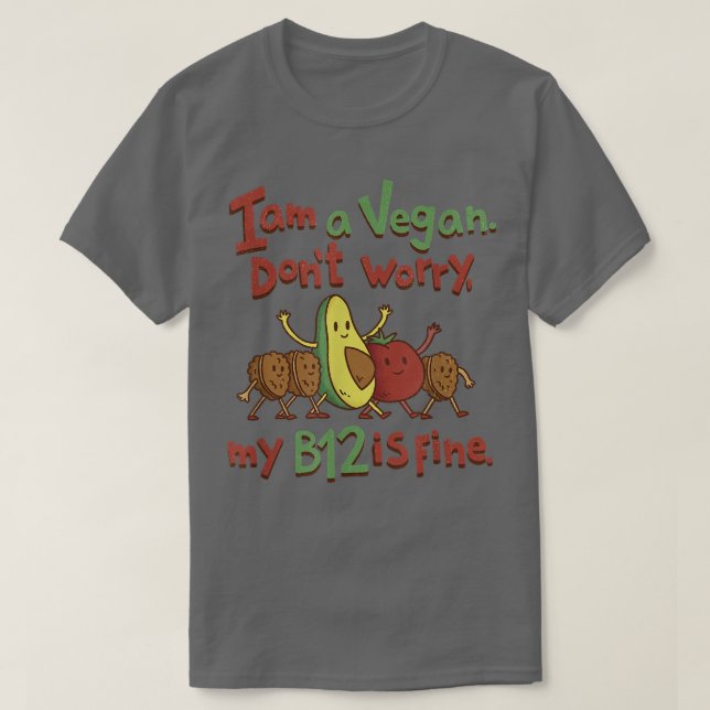 T-shirt Citation de dessin de Vegan (Design devant)