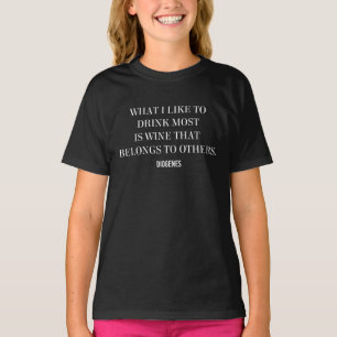 T-shirt Citation de Diogène : le vin appartient aux autres