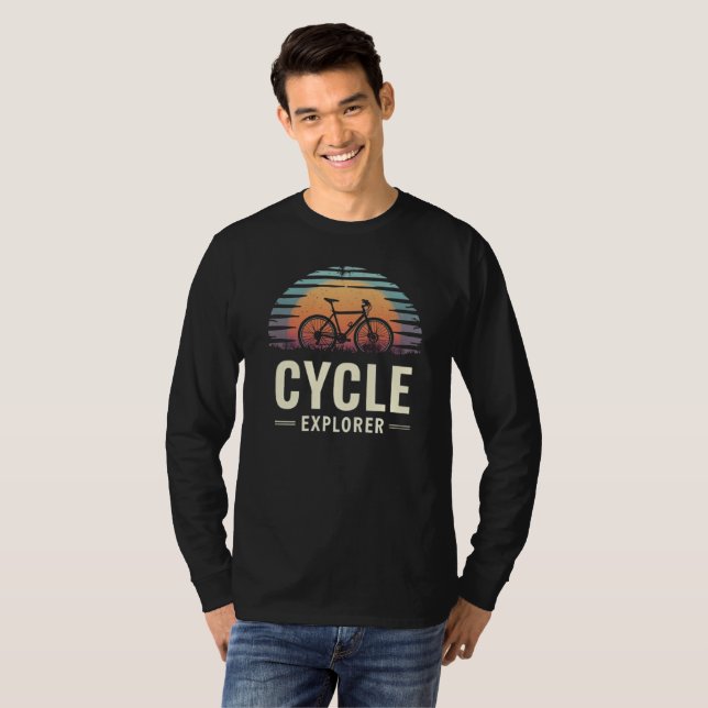 T-shirt Citation de durée du cycle d'aventure "explorateur (Devant entier)