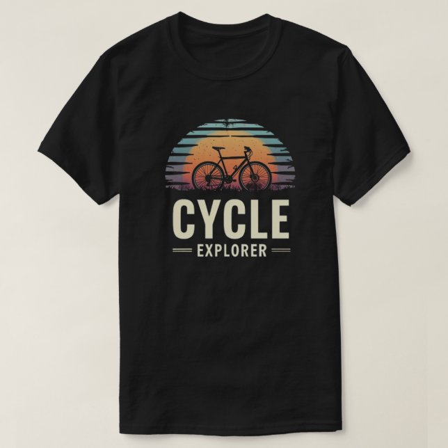 T-shirt Citation de durée du cycle d'aventure "explorateur (Design devant)