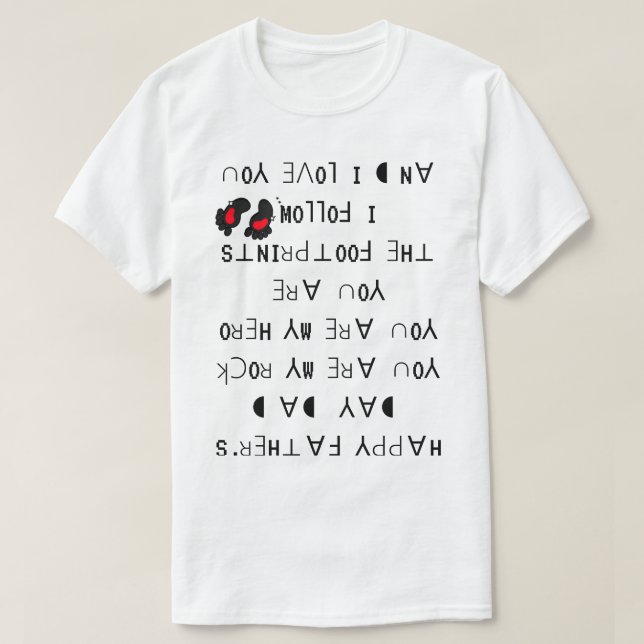 T-shirt "Citation de Fête des pères avec un texte à l'enve (Design devant)