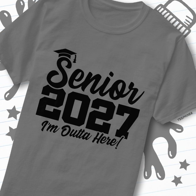 T-shirt Citation de fin de scolarité - Promotion 2027 (Créateur téléchargé)