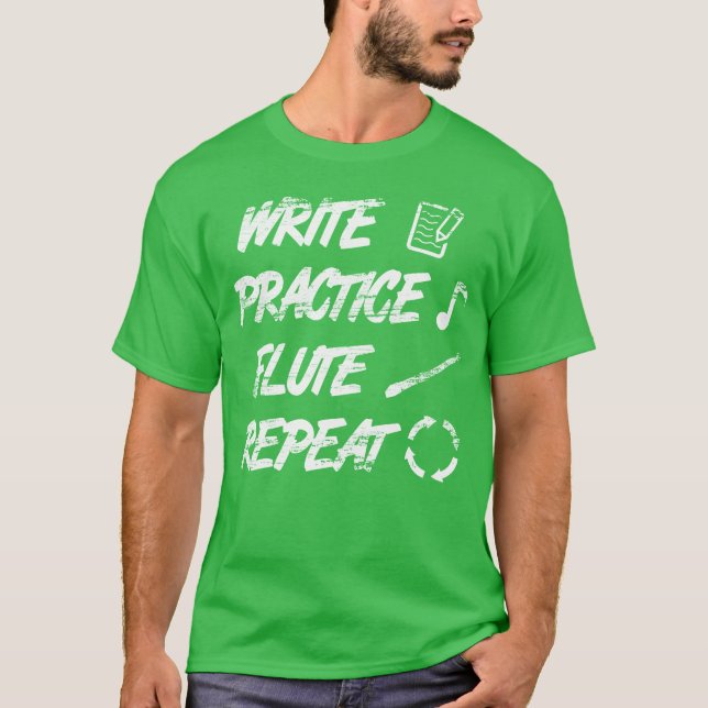 T-shirt Citation de flûte vintage (Devant)