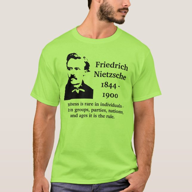 T-shirt Citation de folie de Nietzsche (Devant)