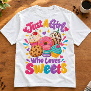 T-shirt Citation de foodie "Juste une fille qui aime les s