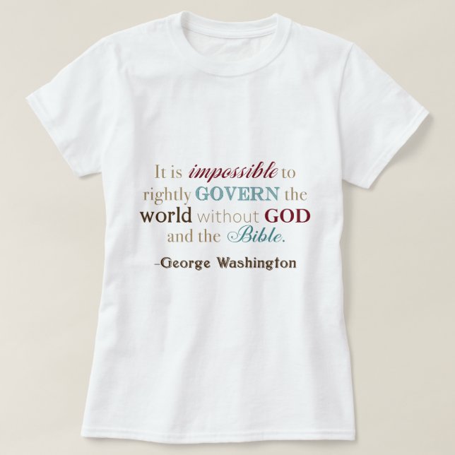 T-shirt Citation de George Washington (Design devant)