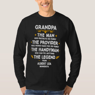 T-shirt Citation de grand-père famille États-Unis Ville Al