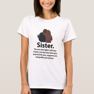 T-shirt Citation de grande sœur pour filles soeurs