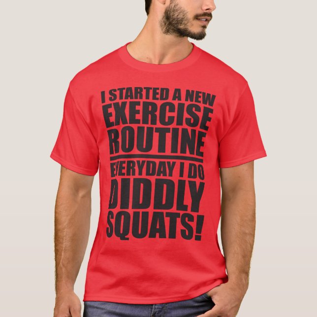 T-shirt Citation De Gym Drôle - Didtly Squats (Devant)