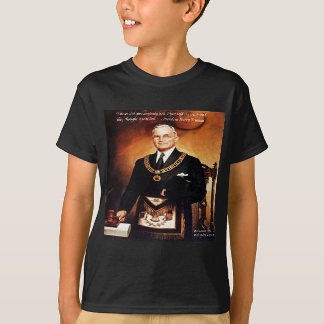 T-shirt Citation de Harry Truman "N'a pas donné l'enfer" (Devant)