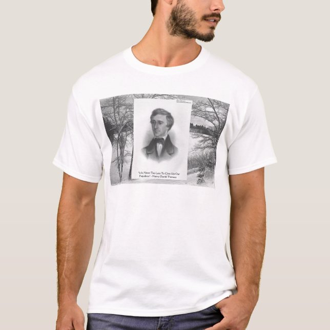 T-shirt Citation de Henry David Thoreau (Devant)