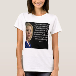 T-shirt Citation de Hillary Clinton sur la religion du san