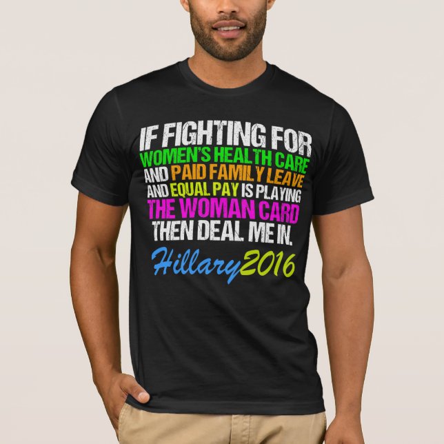 T-shirt Citation de Hillary de carte de femme pro (Devant)