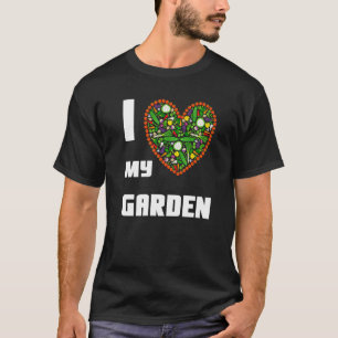 T-shirt Citation de jardin J'aime mon cœur de légume de ja