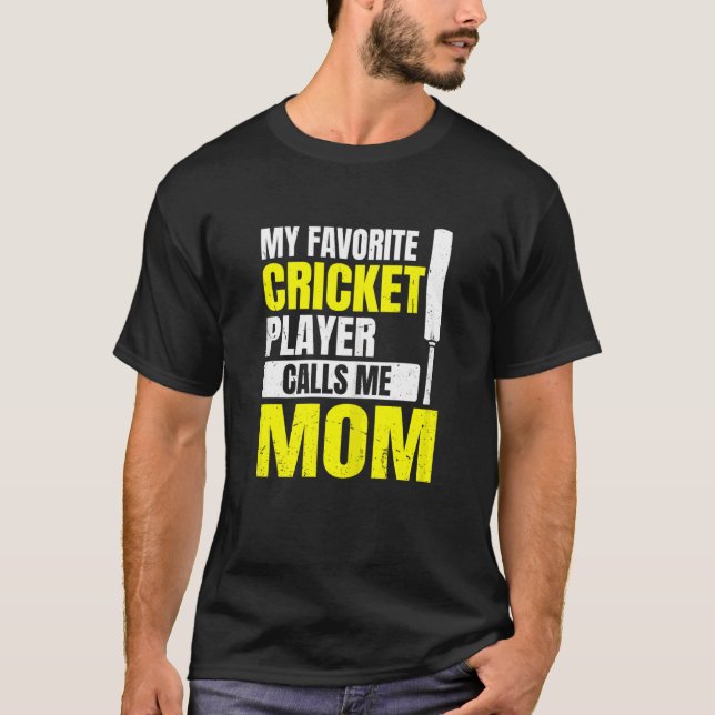 T-shirt Citation De Jeu De Cricket Pour Une Maman D'Un Cri (Devant)