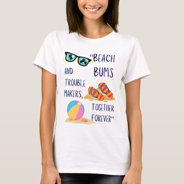 T-shirt citation de jour de plage (Devant)