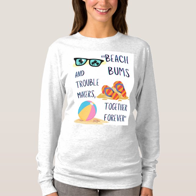 T-shirt citation de jour de plage (Devant)