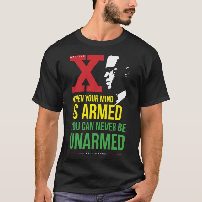T-shirt Citation de jour Malcolm X (Devant)