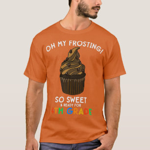 T-shirt Citation de la 4e année de retour à l'école Cupcak
