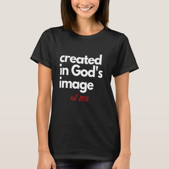 T-shirt Citation de la Bible chrétienne créée dans l'image (Devant)