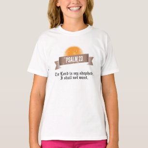 T-shirt Citation de la Bible du Psaume 23