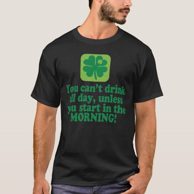 T-shirt Citation de la bière verte de la Saint-Patrick (Devant)