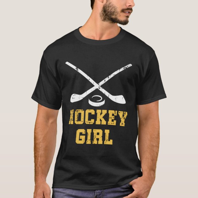 T-shirt Citation de la fille de hockey Joueur de hockey su (Devant)