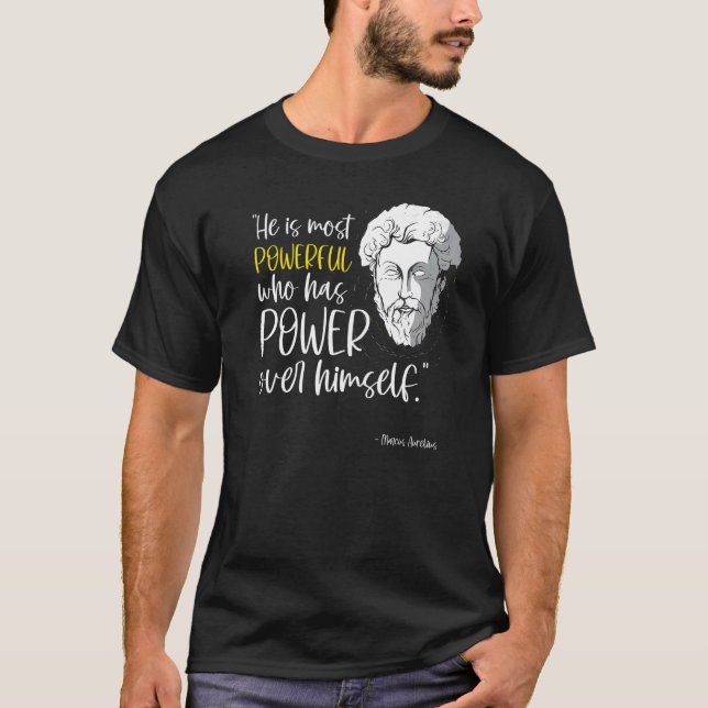 T-shirt Citation de la philosophie de stoïcisme Marcus Aur (Devant)