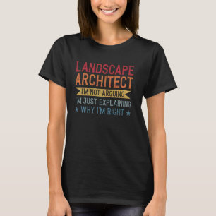 T-shirt Citation de la profession amusante Paysage Archite
