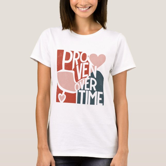 T-shirt Citation de la Saint-Valentin minimale – Prouvée a (Devant)