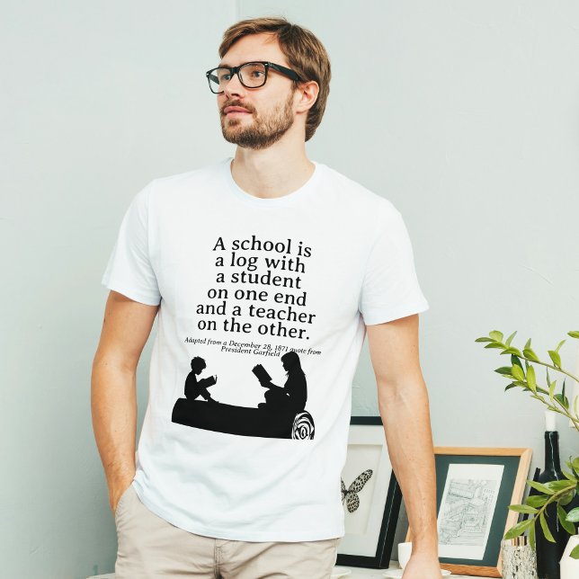 T-shirt Citation de la scolarité classique à domicile du p (President Garfield inspired educational quote)