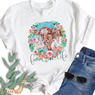 T-shirt Citation de la vie à la ferme Famille Ferme Poulet